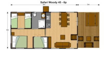 Safari Lodge ALYA (with sanitary facilities, max. 3 adults)