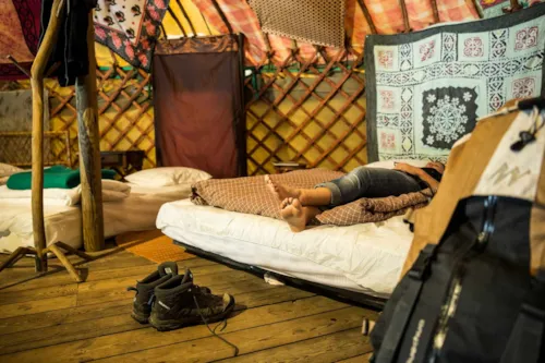 Mietunterkunft - Wanderer-Zwischenstation Jurte – Gemeinschaftssanitäranlagen - image n°3 - Camping Mille Etoiles