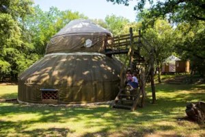 Locatif - Wanderer-Zwischenstation Jurte – Gemeinschaftssanitäranlagen - Camping Mille Etoiles