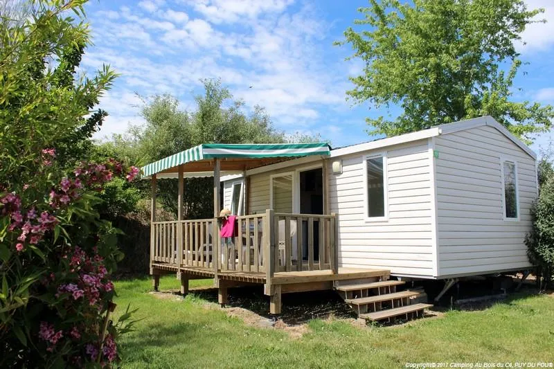 PLATANE. Mobil Home 5 pers. 25 m² + half covered terrace.
