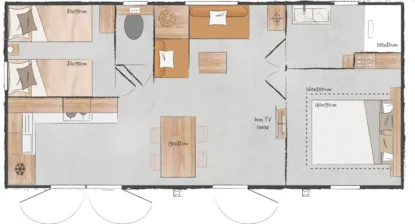 Family 4 Mobil Home 4 Pers. 31 M²