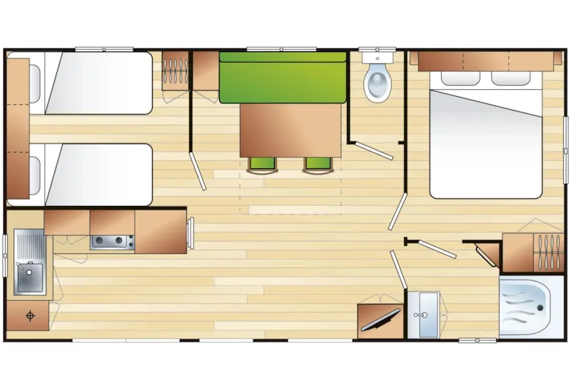 Mobil-Home Confort Asphodèle - 2 Ch. - Tv