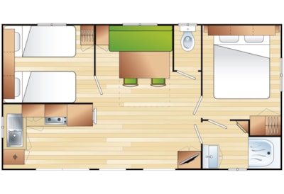 Mobile Home "Asphodèle" - 2 bedrooms