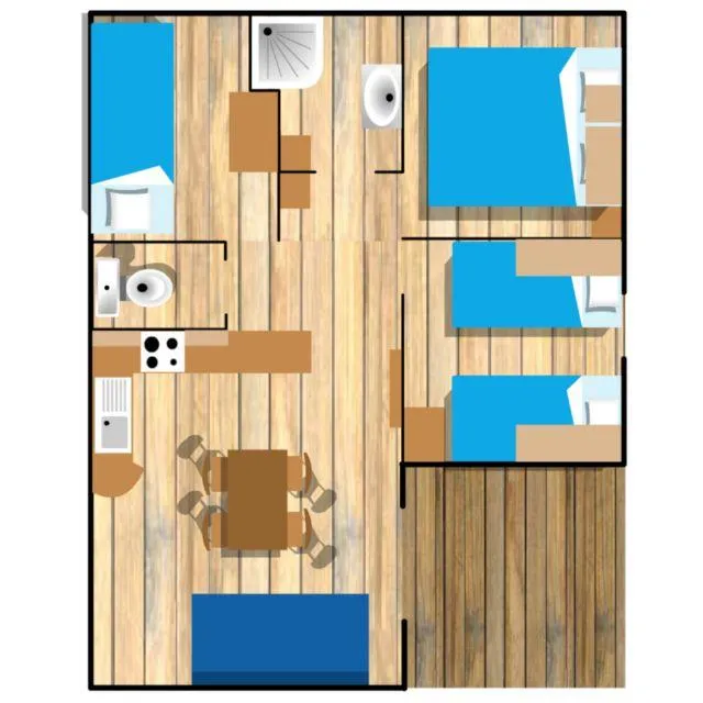 Chalet Eco 3 Chambres + Terrasse