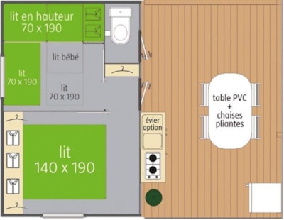 Wooden bungalow 2 Rooms — 4