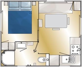 Mobil Home Confort 1 Chambre + Terrasse - Vue Mer