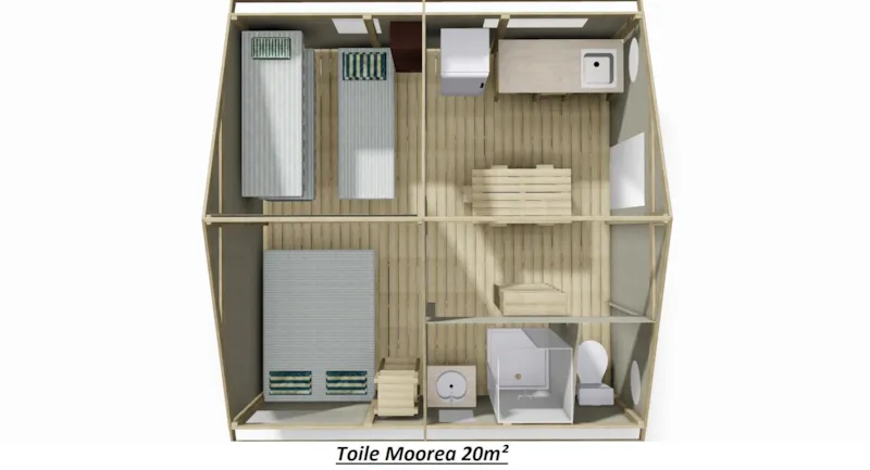 Tente Lodge 2 Chambres