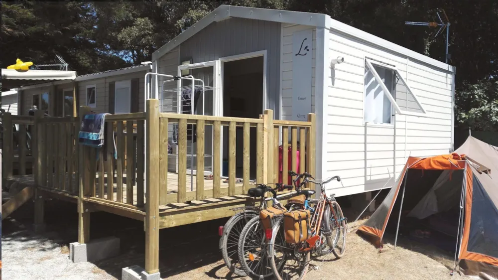 Huuraccommodatie(s) - Stacaravan Confort 1 Kamer + Terras - Camping du Bord de Mer