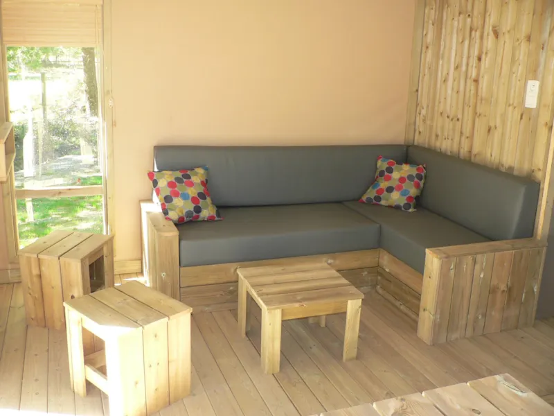 Chalet Lodge Premium Tv 43M² - 2 Chambres + Terrasse Couverte