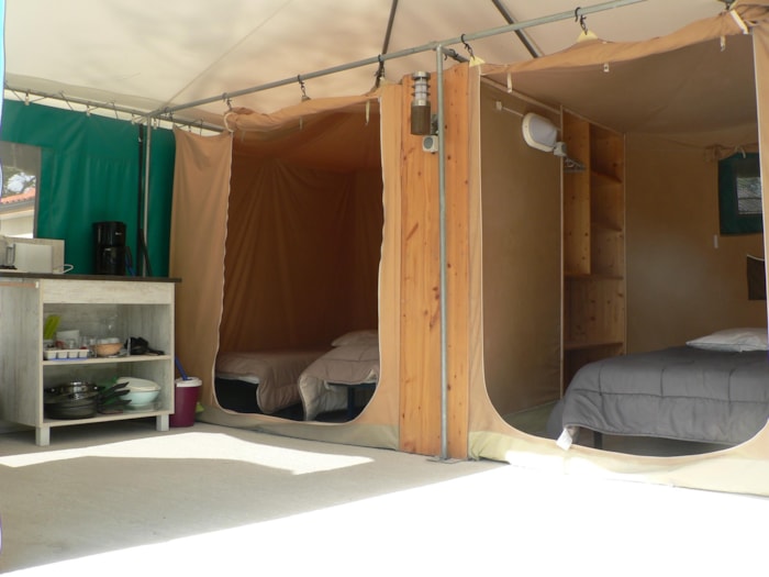 Tente Toilée Bengali 18M² + 2 Chambres - Sans Sanitaires