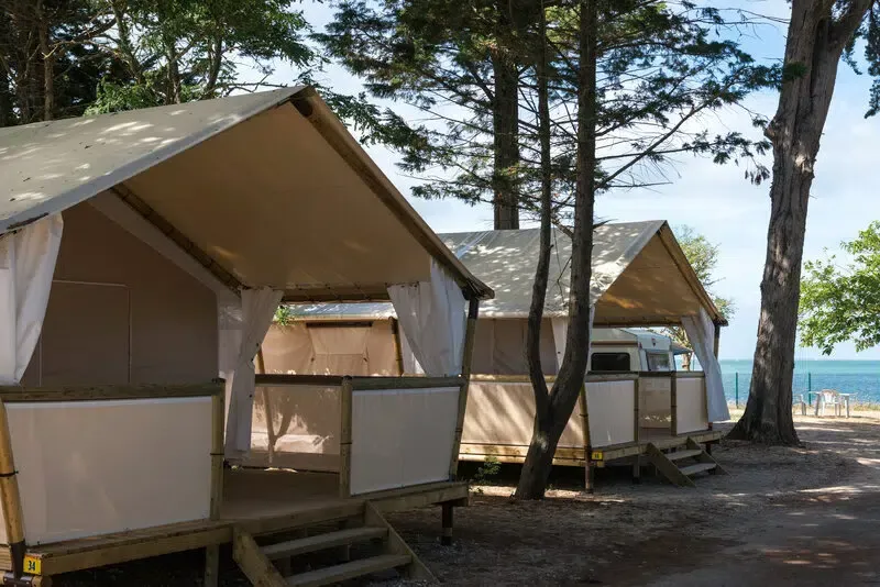 Location - Lodge Confort 2 Chambres - Camping Bel Air Village Platin-Redoute