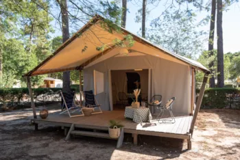 Mietunterkunft - Lodge Savanah / D - Camping Campéole Médoc Plage