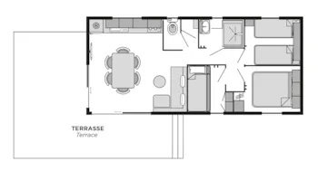 Huuraccommodatie(s) - Cottage Hélios Comfort Airco / S - Camping Campéole Médoc Plage