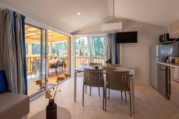 Mietunterkunft - Cottage Hélios Komfort Klimatisiert - Kieferseite / S - Camping Club Médoc Plage - MS Vacances 