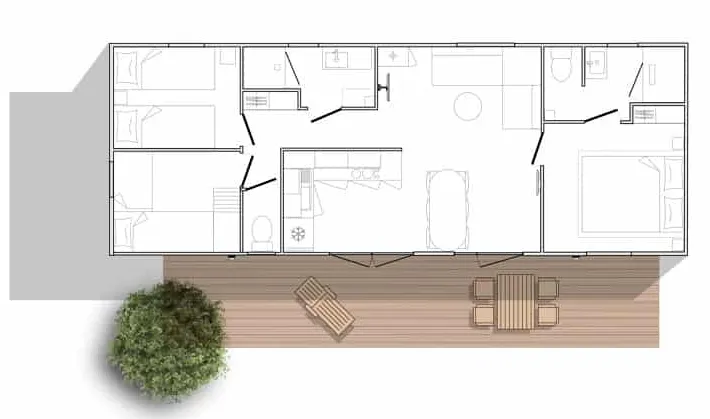 "Le Plein Sud" Premium 40M² (3 Ch, 2 Sdb, Lv)