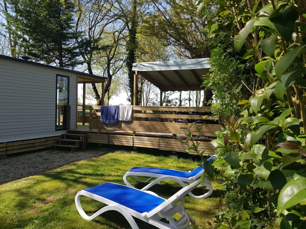 Location - "Le Coucher De Soleil" Premium (2 Ch, Vue Ouverte, Lv) - Camping Fleurs des Champs