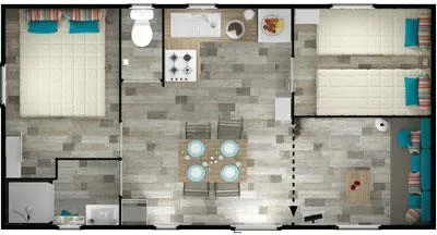 Troll Ou Farfadet - Mobil-Home Confort 36M² - 3 Chambres Sur Parcelle >100M2- 6 Pers