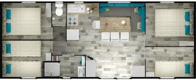 Korrigan Mobil-Home Confort 40M² - 4 Chambres- 8Pers Max