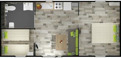 Mobile home Confort 35m² - 2 bedrooms (adapted to the people with reduced mobility) - CAVALIN — 8