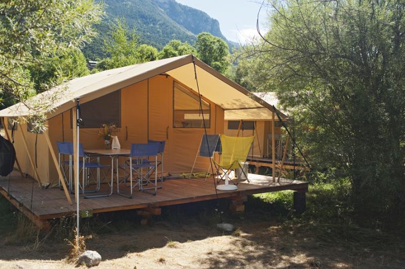 Location - Tente Toile & Bois Classic Iv - Camping Huttopia Vallouise