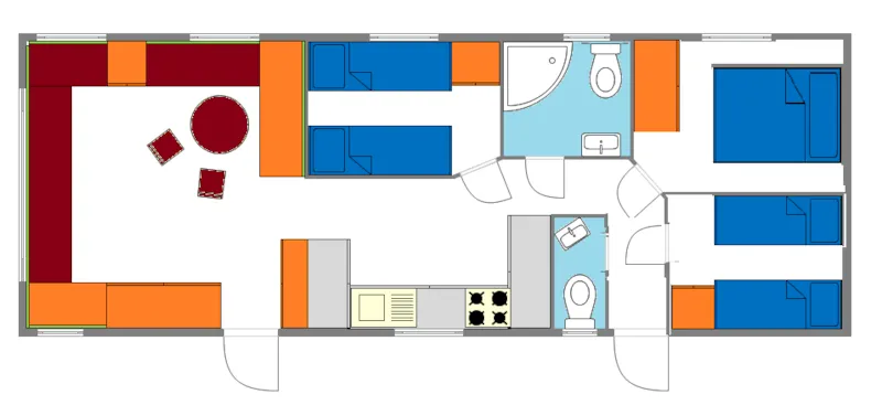 Mobil-Home 45M² Style Vintage Anglais