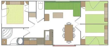 Mobil Home Confort 35 M² - 3 Chambres