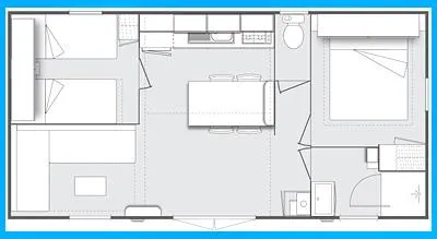 Huuraccommodatie(s) - Stacaravan O'hara Prestige 30 M² - 2 Slaapkamers - image n°6 - Camping BEAUME GIRAUD