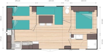 Mobile home 4 people - n°18, n°27, n°39, n°40, n°41, 45 — 6