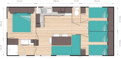 Mobile home 6 persons n°29 + 42 — 4