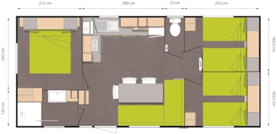 Mobile home 6 persons n°29 + 42 — 10