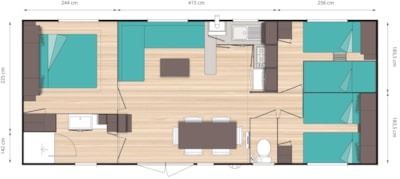 Mobile-home comfort 6 persons n°15, n°19 — 7
