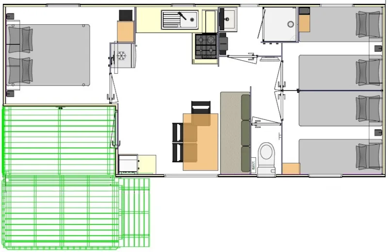Mobil Home Bergame 4 Places - N°13, 22, 24, 32 Et 34