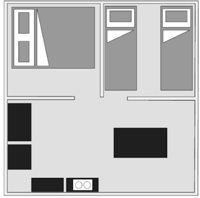 Canvas bungalow Trigano - without toilet blocks