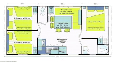 Mobile-home Comfort range - 3 bedroom - 6 people