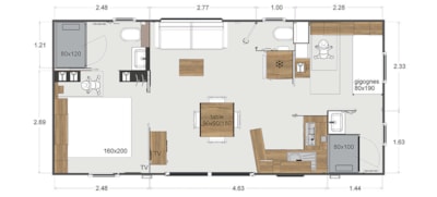 Mobile-home PREMIUM SPA - 2 bedrooms