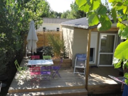 Huuraccommodatie(s) - Chalet Top Confort - 39M² - 3 Slaapkamers - Spa - Camping Le Grand Jardin