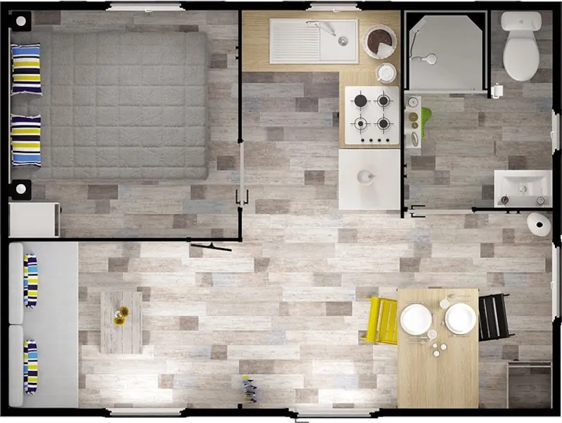 Mobil Home Confort  Duo - 20M² - 1 Chambre