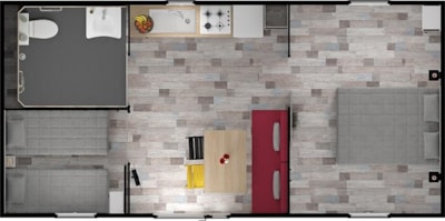 Mobile-home Grand Confort - 31m² - 2 bedrooms - adapted to the people with reduced mobility