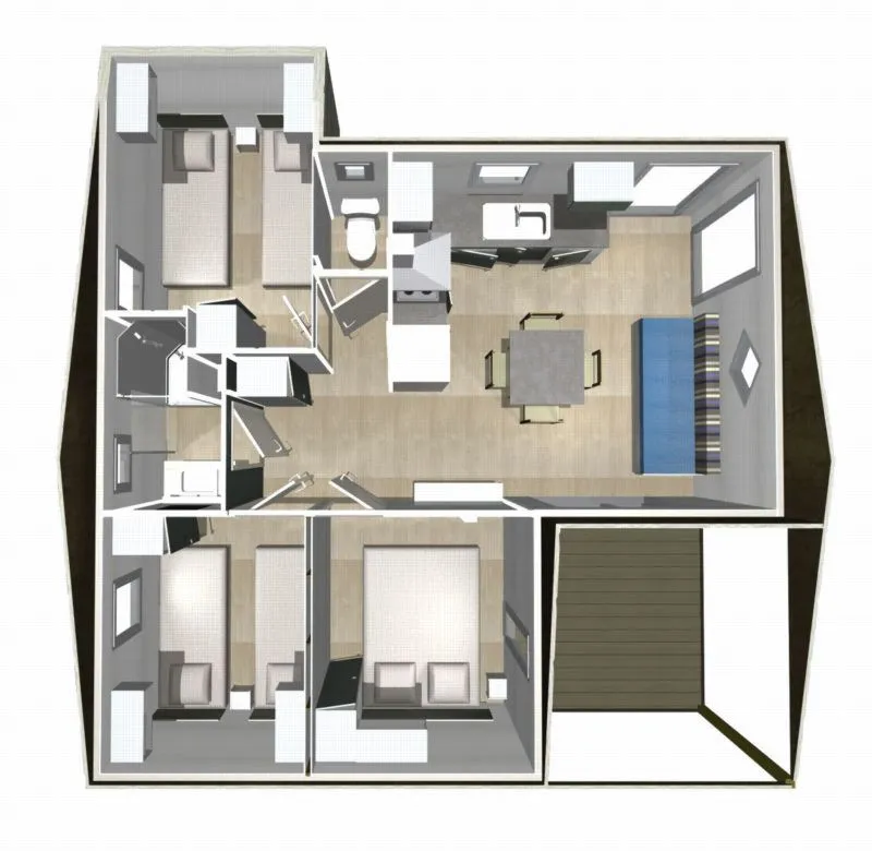 Chalet Top Confort - 39M² - 3 Chambres - Spa