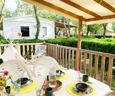Mobile-home WELCOME 27m² - 2 bedrooms - TV - air-conditioning - terrace -