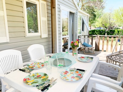 Mobile-home WELCOME 32m² - 3 bedrooms - TV - air-conditioning - terrace -