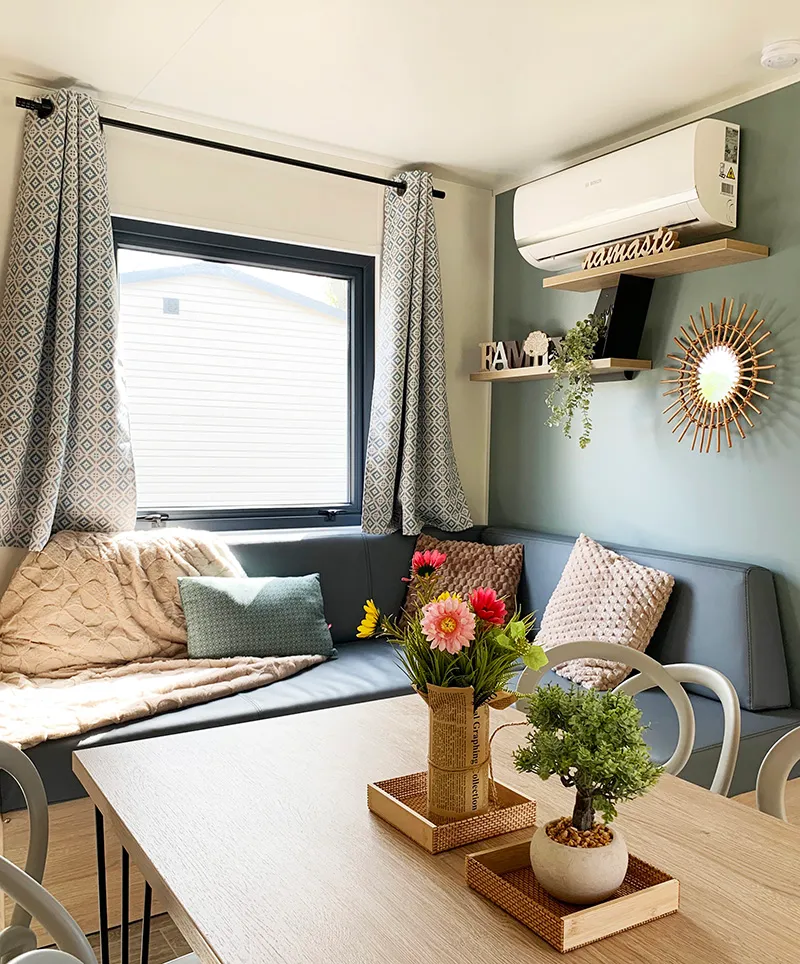 Mobil-Home Premium 30M² - 2 Chambres - Tv - Lave-Vaisselle - Climatisation - Terrasse Couverte -