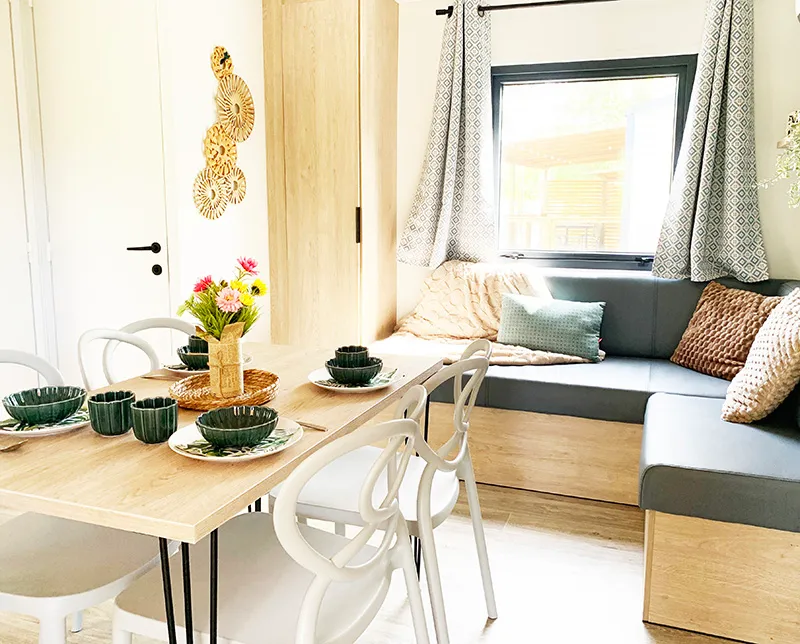 Mobil-Home Premium 30M² - 2 Chambres - Tv - Lave-Vaisselle - Climatisation - Terrasse Couverte -