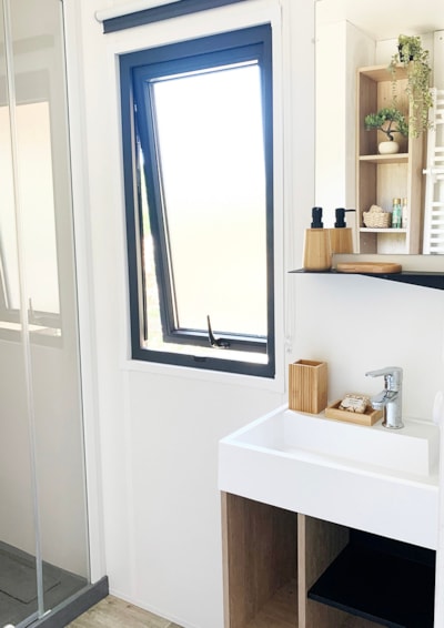 Mobile-home PREMIUM 30m² - 2 bedrooms - TV - dishwasher - air-conditioning - covered terrace -
