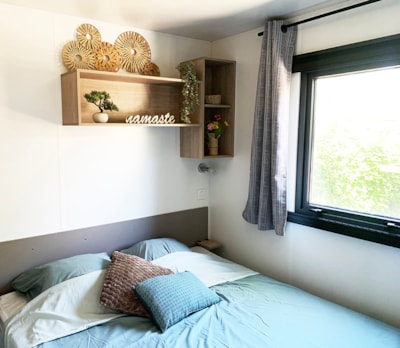 Mobile-home PREMIUM 32m² - 3 bedrooms - TV - dishwasher - air-conditioning - covered terrace -