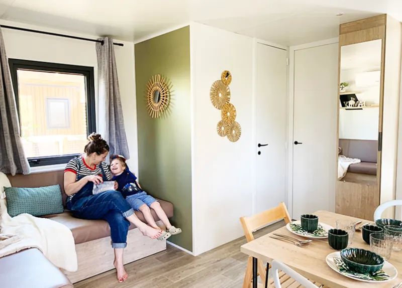Mobil-Home Premium 32M² - 3 Chambres - Tv - Lave-Vaisselle - Climatisation - Terrasse Couverte -
