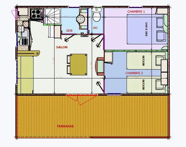 Chalet Climatisé 2 Chambres