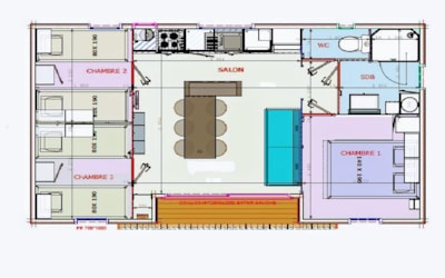 Chalet air-conditioned 3 bedrooms