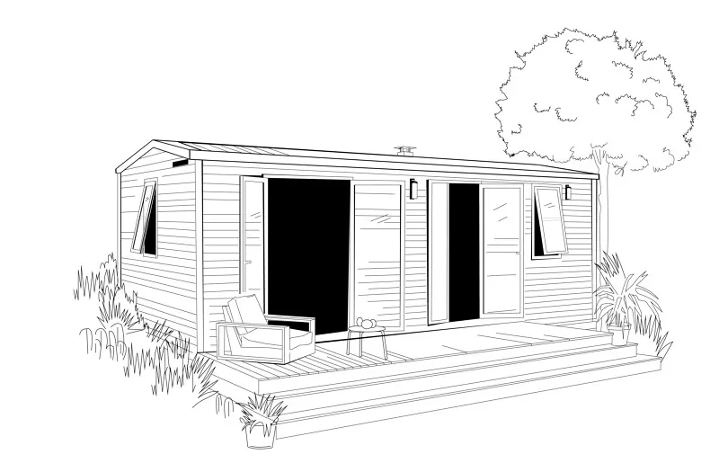 Mobil Home Maquis Climatisé 2 Chambres