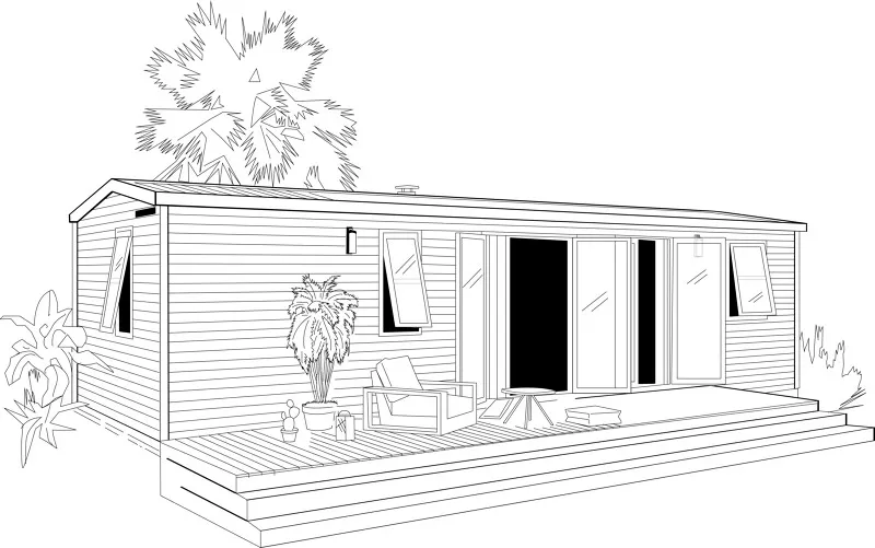 Mobil Home Maquis Climatisé 3 Chambres